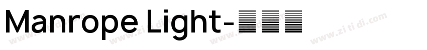Manrope Light字体转换